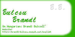 bulcsu brandl business card